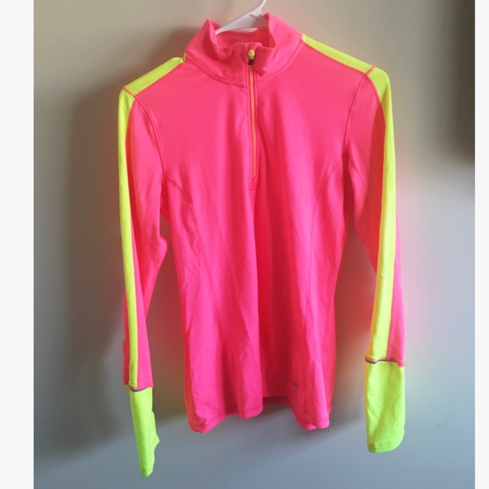 Neon Pink & Yellow Quarter-Zip